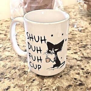 Coffee mug, 15 oz, Cat, Shuh duh fuh cup